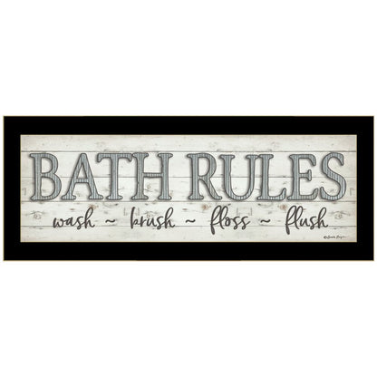 Bath Rules 3 Black Framed Print Bathroom Wall Art HomeRoots