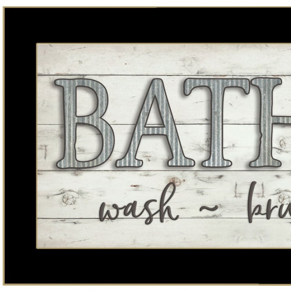 Bath Rules 3 Black Framed Print Bathroom Wall Art HomeRoots