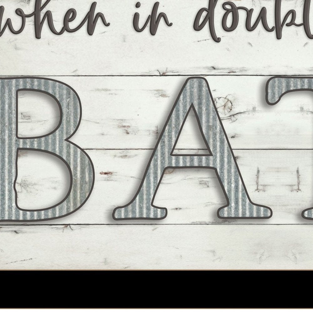 When in Doubt Take a Bath Black Framed Print Bathroom Wall Art HomeRoots