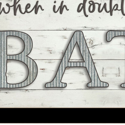 When in Doubt Take a Bath Black Framed Print Bathroom Wall Art HomeRoots