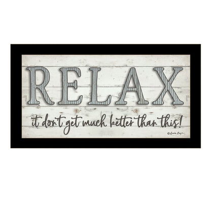 Relax 2 Black Framed Print Bathroom Wall Art HomeRoots