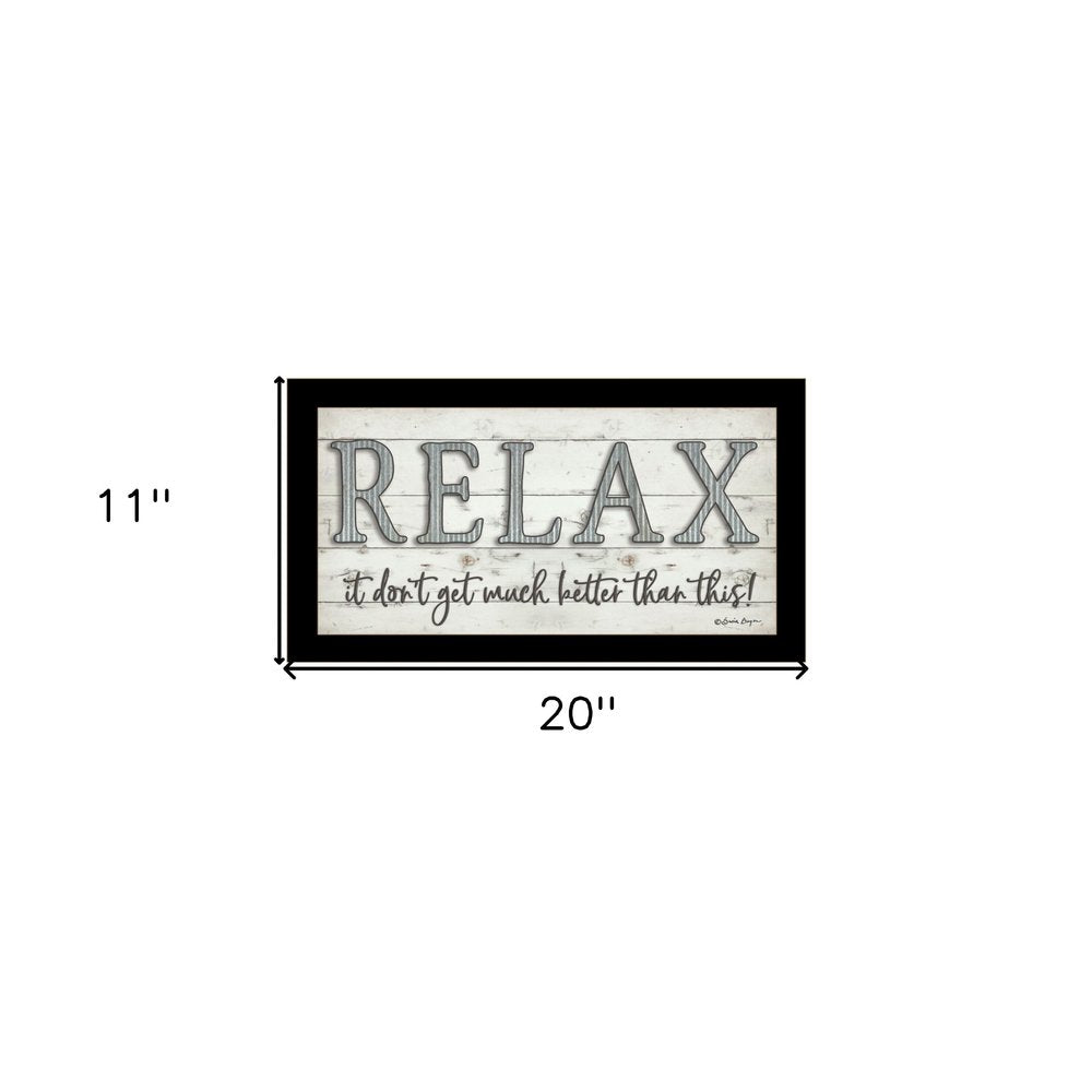 Relax 2 Black Framed Print Bathroom Wall Art HomeRoots