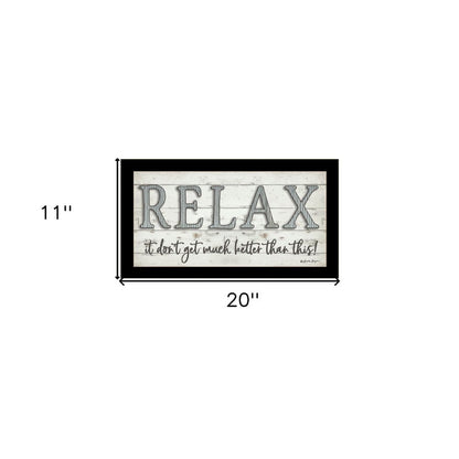 Relax 2 Black Framed Print Bathroom Wall Art HomeRoots