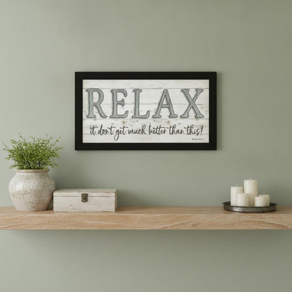 Relax 2 Black Framed Print Bathroom Wall Art HomeRoots