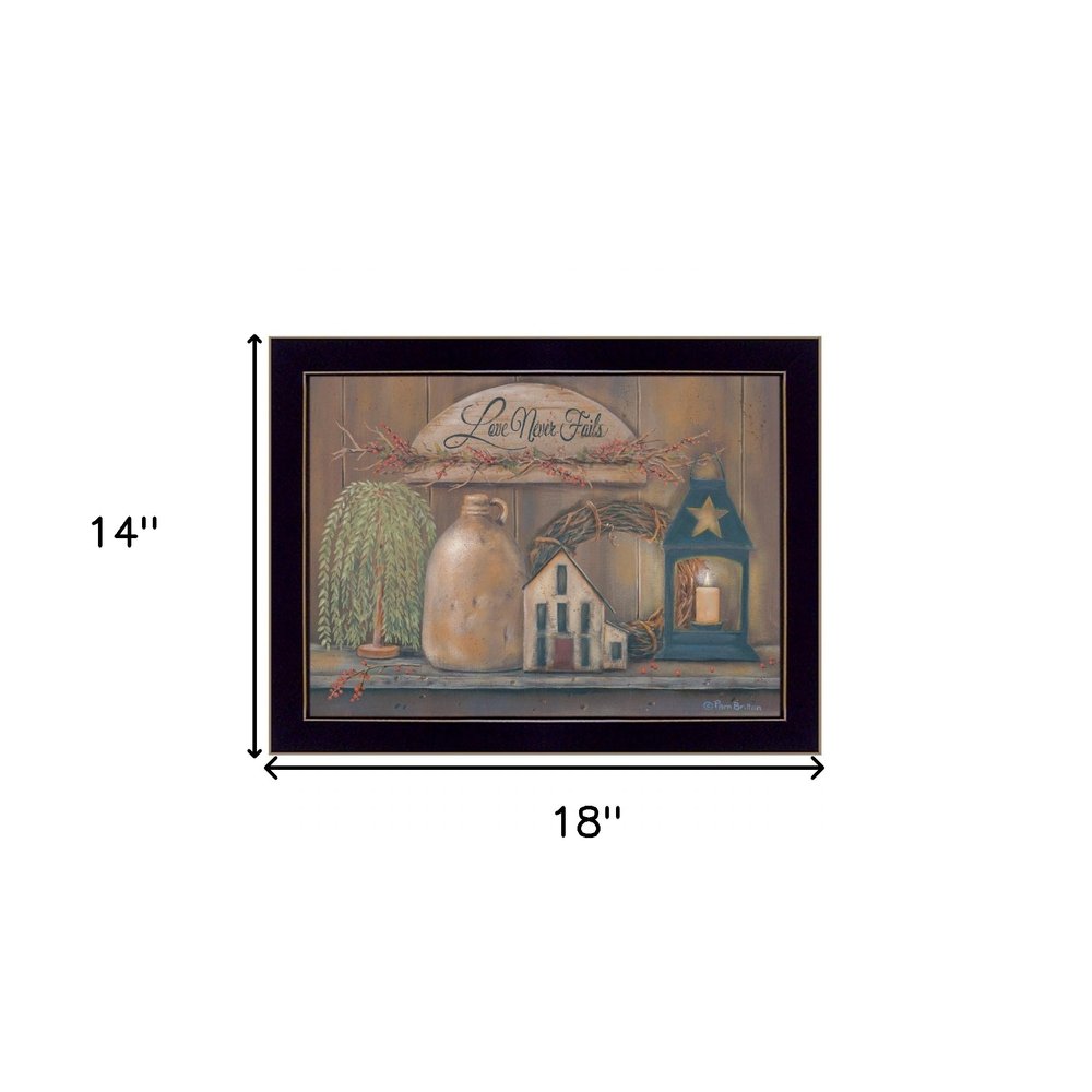 Love Never Fails 4 Black Framed Print Wall Art — view 4