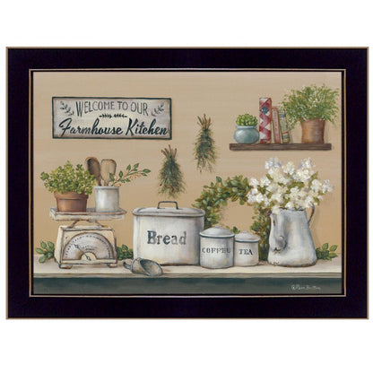 Garden Farmhouse Kitchen Black Framed Print Kitchen Wall Art HomeRoots
