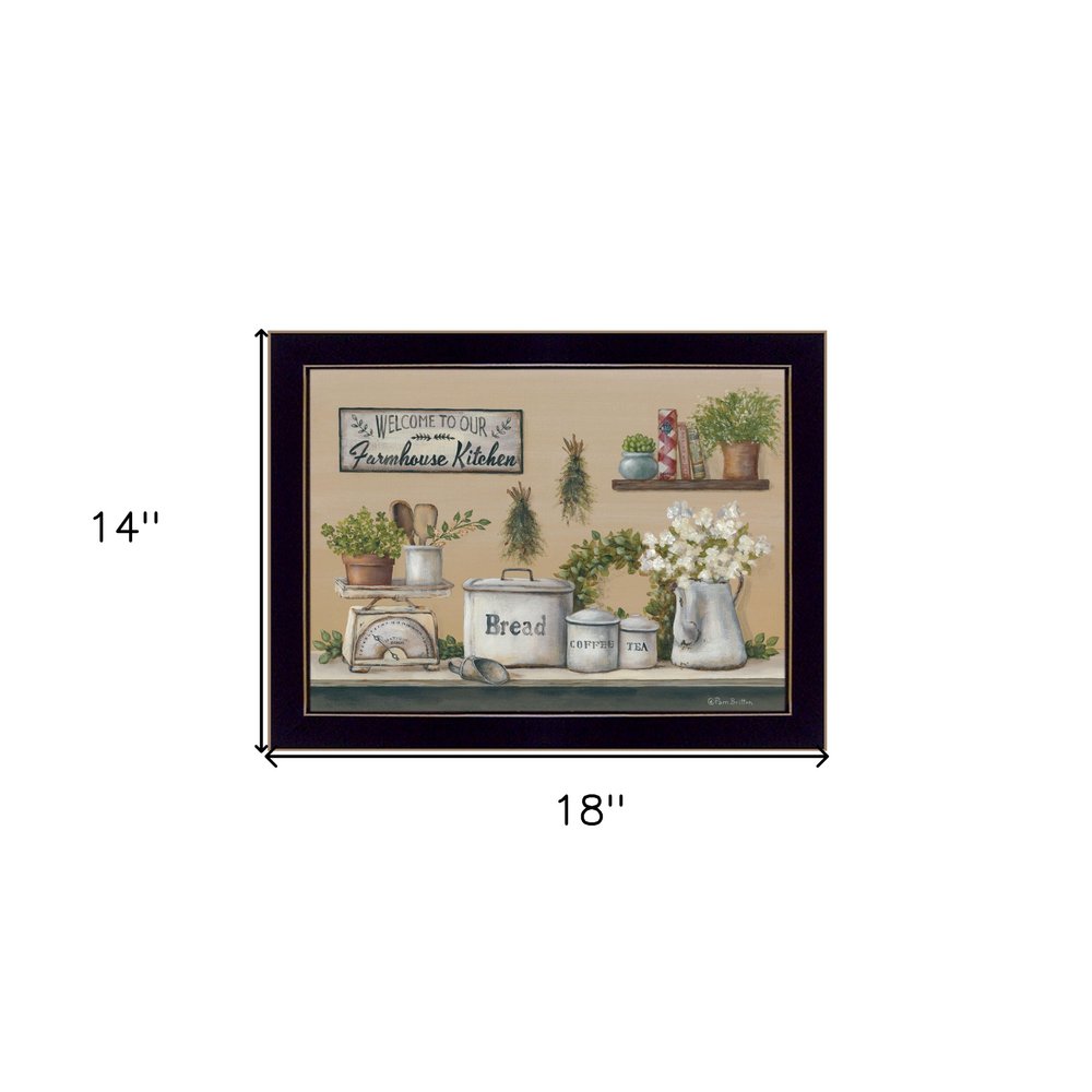 Garden Farmhouse Kitchen Black Framed Print Kitchen Wall Art HomeRoots
