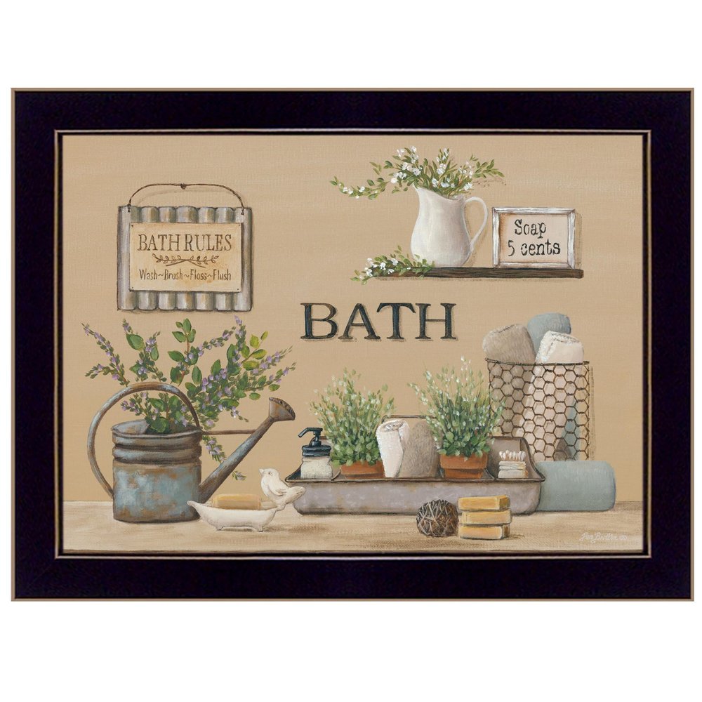 Farmhouse Bath Black Framed Print Bathroom Wall Art HomeRoots