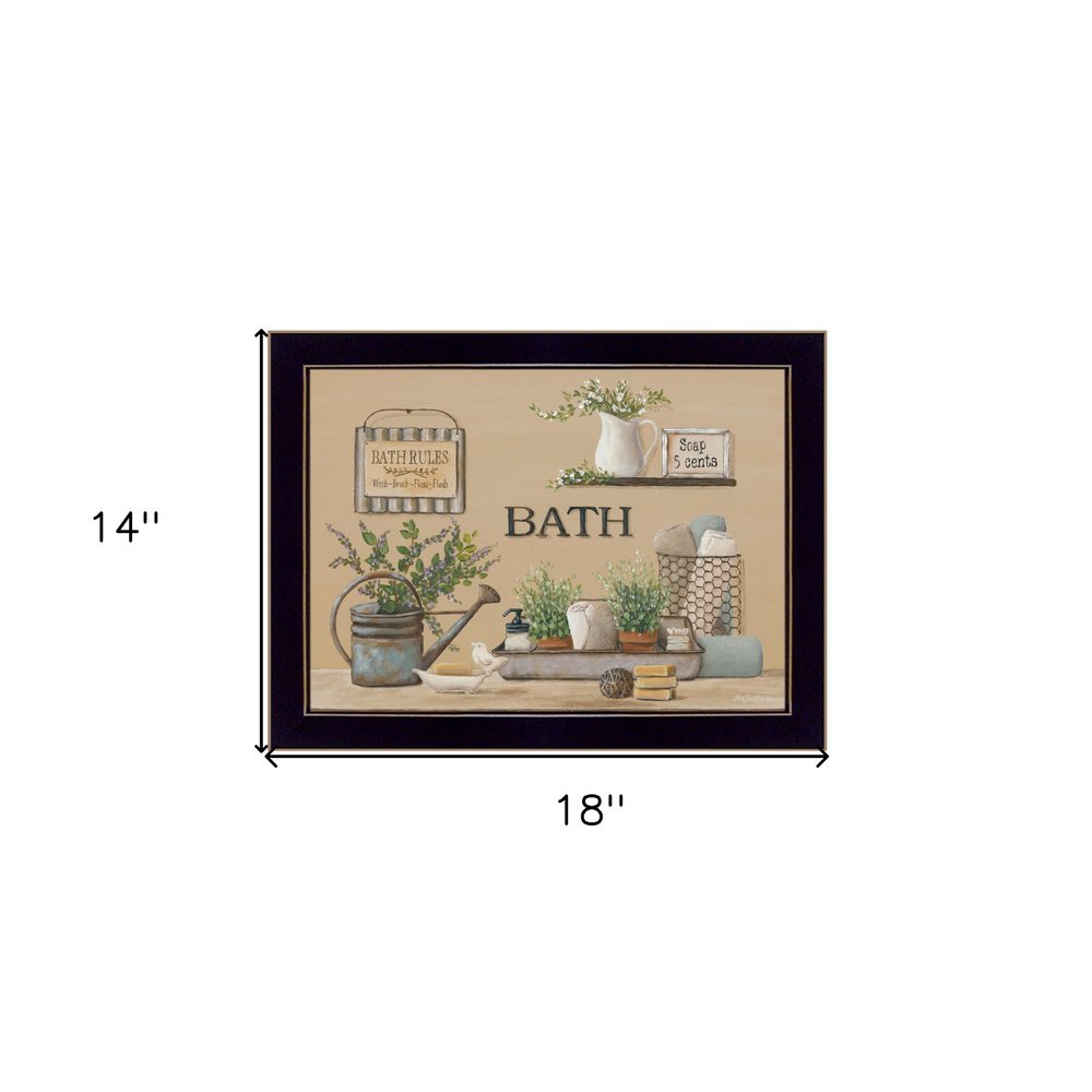 Farmhouse Bath Black Framed Print Bathroom Wall Art — view 3
