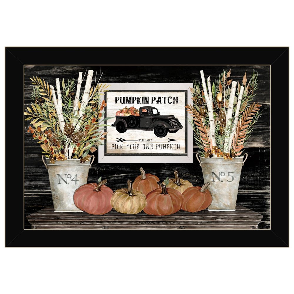 Pumpkin Patch Still Life 1 Black Framed Print Wall Art HomeRoots