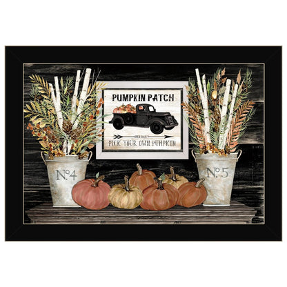 Pumpkin Patch Still Life 1 Black Framed Print Wall Art HomeRoots