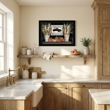 Pumpkin Patch Still Life 1 Black Framed Print Wall Art HomeRoots