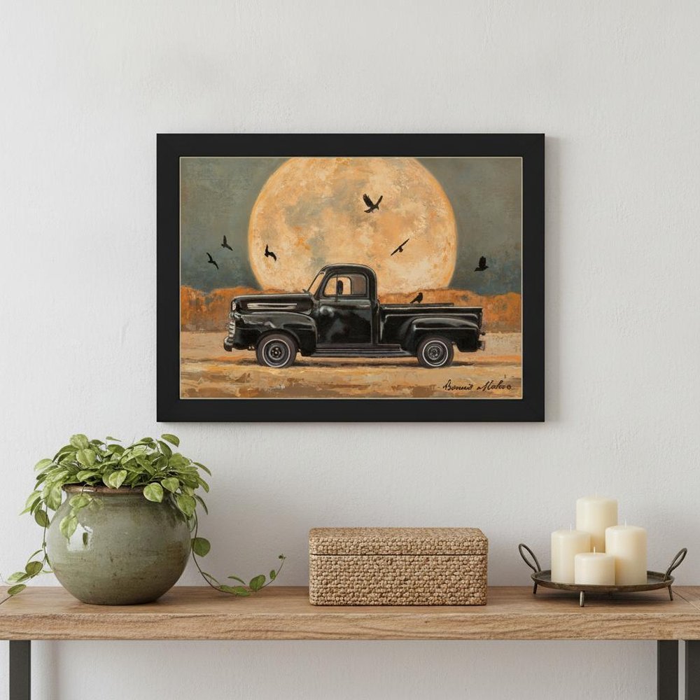 Harvest Moon 1 Black Framed Print Kitchen Wall Art HomeRoots