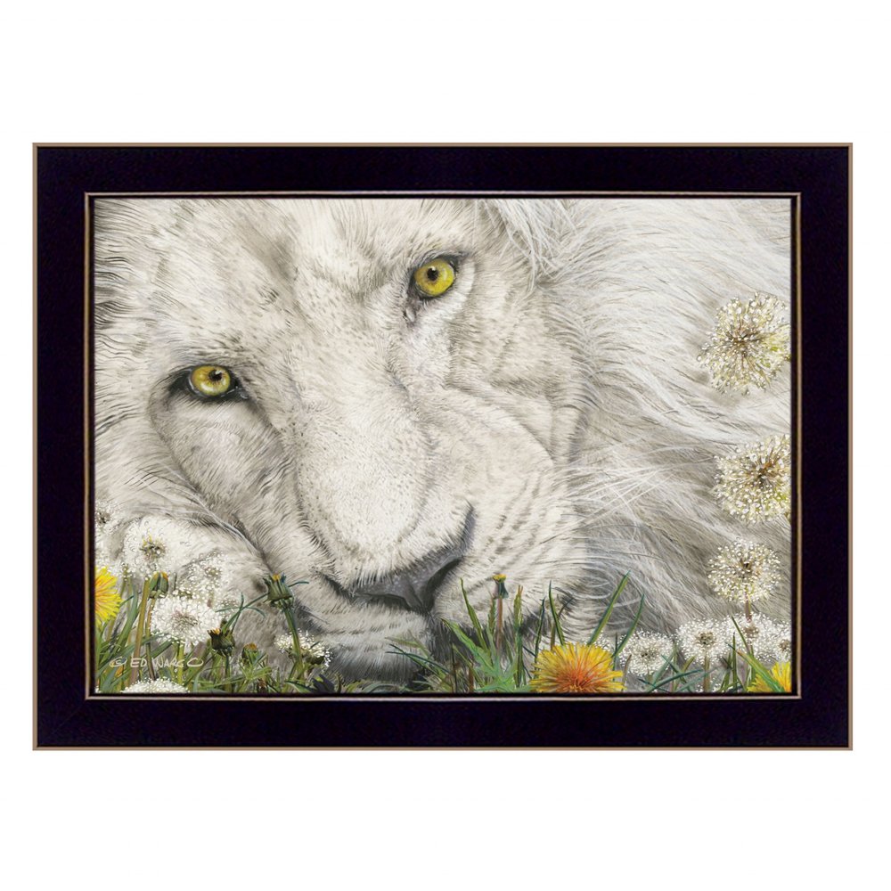 Dandy Lion 1 Black Framed Print Wall Art HomeRoots