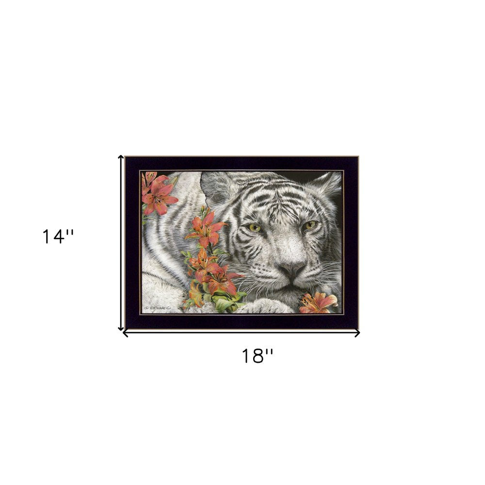 Tiger Lily 1 Black Framed Print Wall Art — view 9