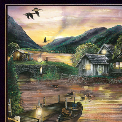 Lakefront Camping II 1 Black Framed Print Wall Art HomeRoots
