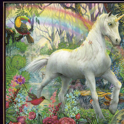 Rainbow Unicorn 1 Black Framed Print Wall Art HomeRoots