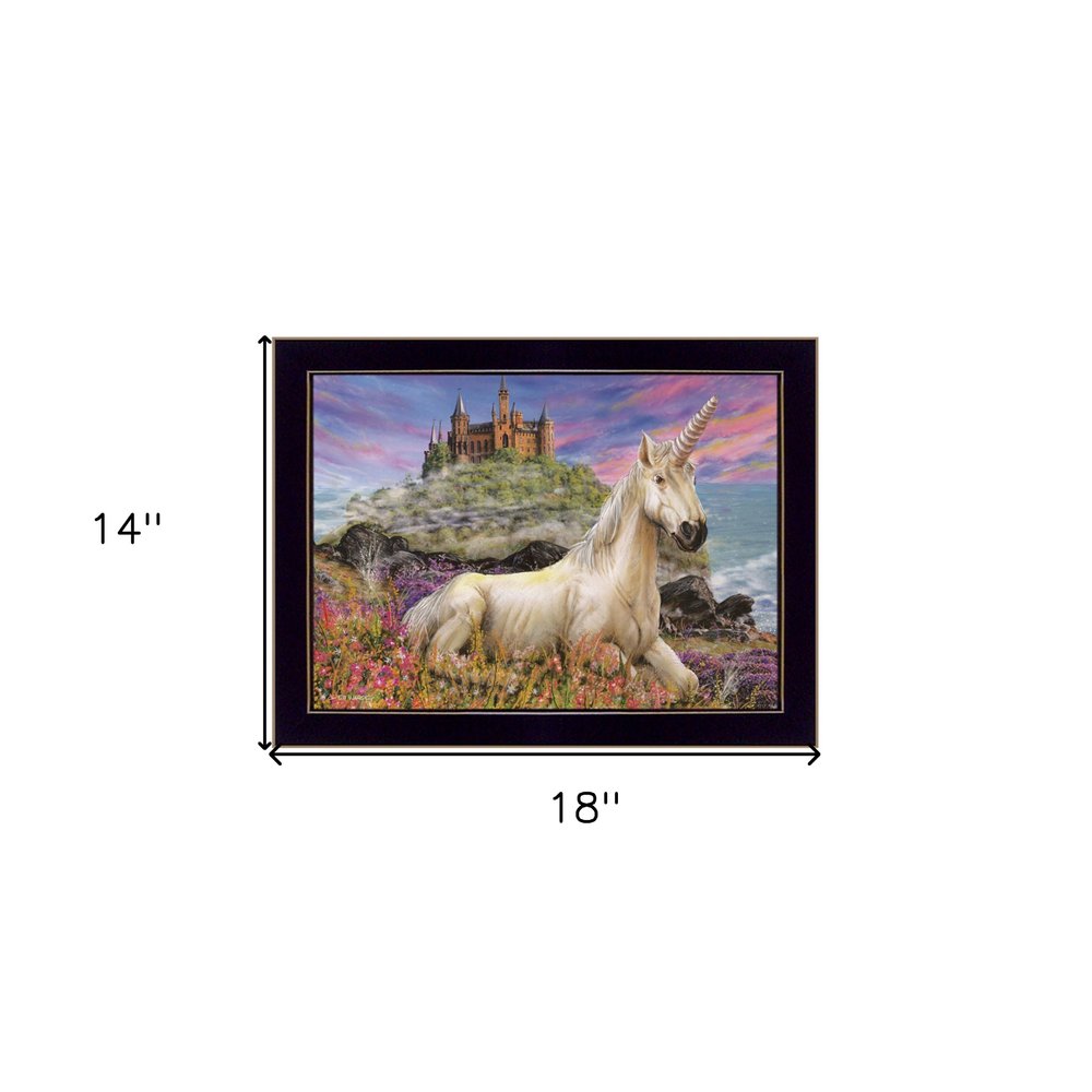 Royal Unicorn 1 Black Framed Print Wall Art — view 5