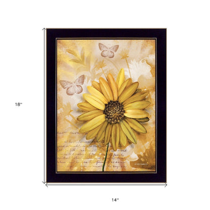 Flowers and Butterflies II 1 Black Framed Print Wall Art HomeRoots