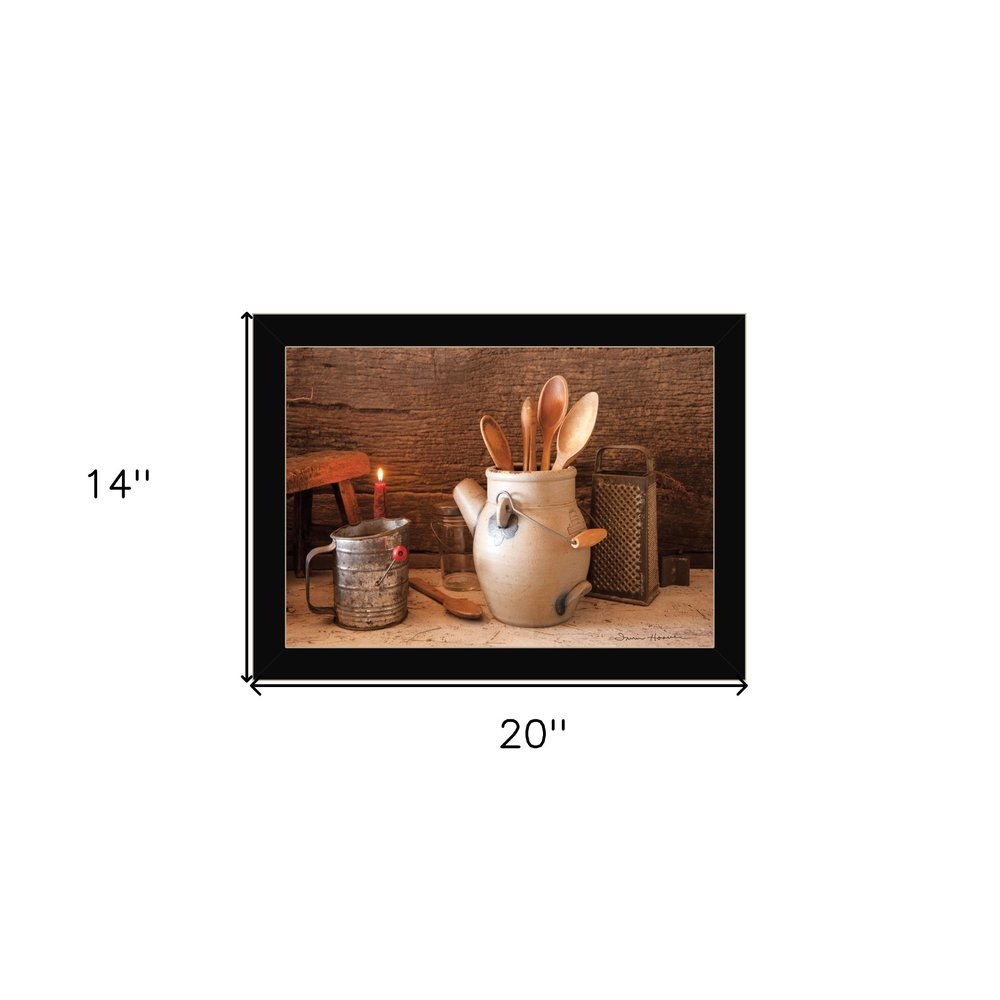 Grandmas Kitchen Tools 1 Black Framed Print Kitchen Wall Art — view 4