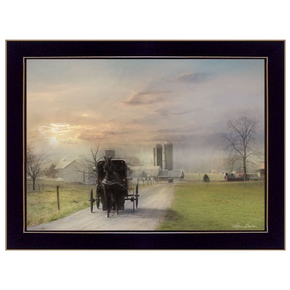 Morning Exercise 1 Black Framed Print Wall Art — view 1