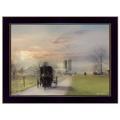 Morning Exercise 1 Black Framed Print Wall Art HomeRoots