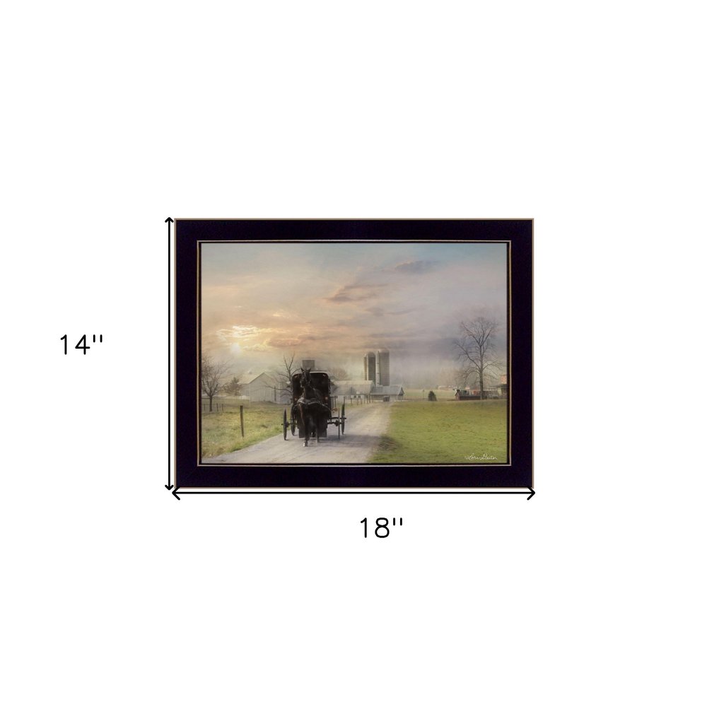 Morning Exercise 1 Black Framed Print Wall Art — view 4