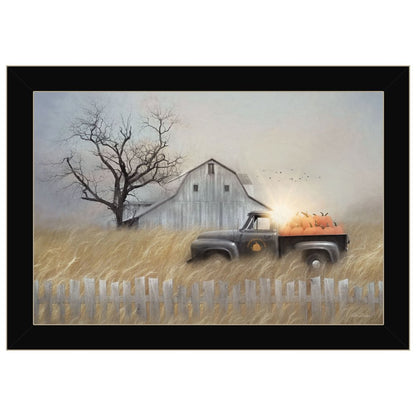 Fall Pumpkin Harvest Black Framed Print Wall Art HomeRoots