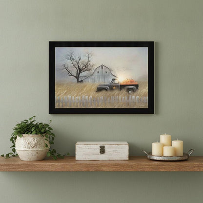 Fall Pumpkin Harvest Black Framed Print Wall Art HomeRoots
