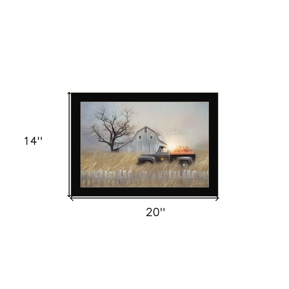 Fall Pumpkin Harvest Black Framed Print Wall Art HomeRoots