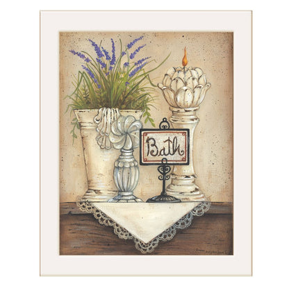 Bath 1 White Framed Print Bathroom Wall Art HomeRoots