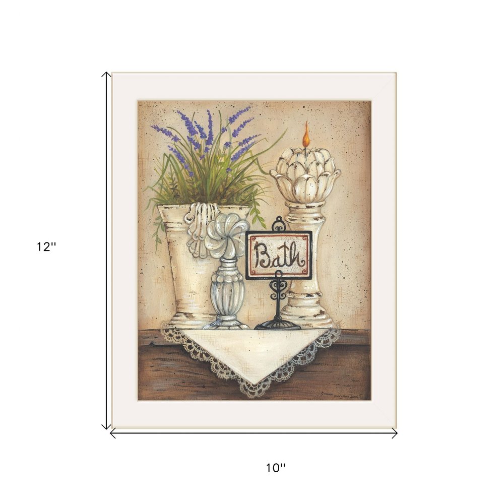 Bath 1 White Framed Print Bathroom Wall Art HomeRoots