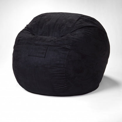 Classic Cozy Dark Gray Bean Bag Chair