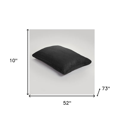 73" x 52" Black Sofa Sack Bean Bag Lounger