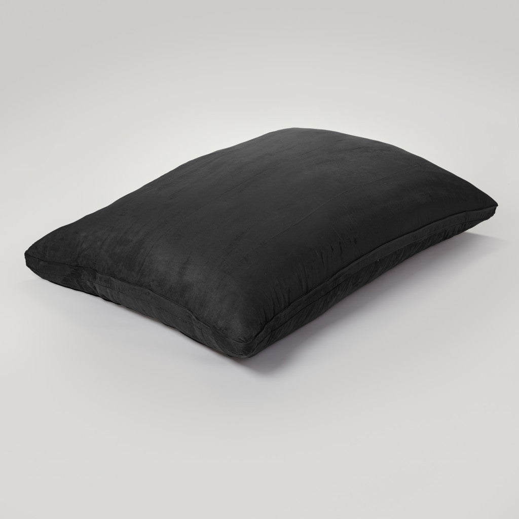 73" x 52" Black Sofa Sack Bean Bag Lounger