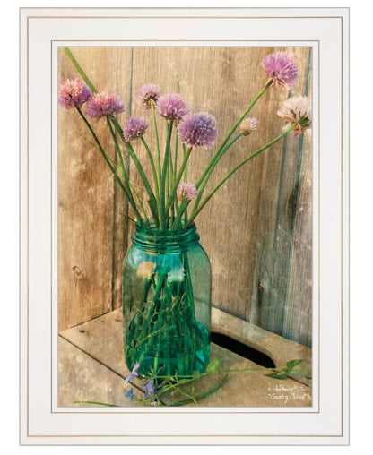 Country Chives 1 White Framed Print Wall Art HomeRoots