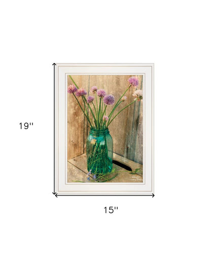 Country Chives 1 White Framed Print Wall Art HomeRoots