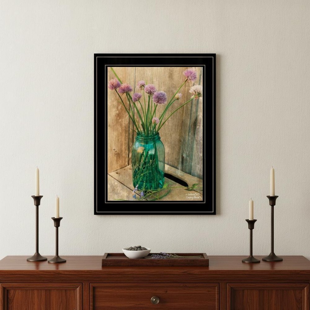 Country Chives 2 Black Framed Print Wall Art HomeRoots