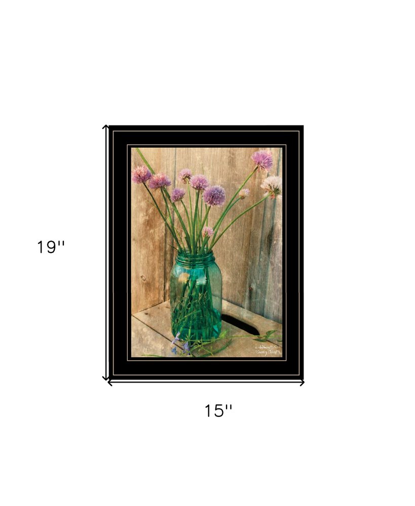 Country Chives 2 Black Framed Print Wall Art — view 4