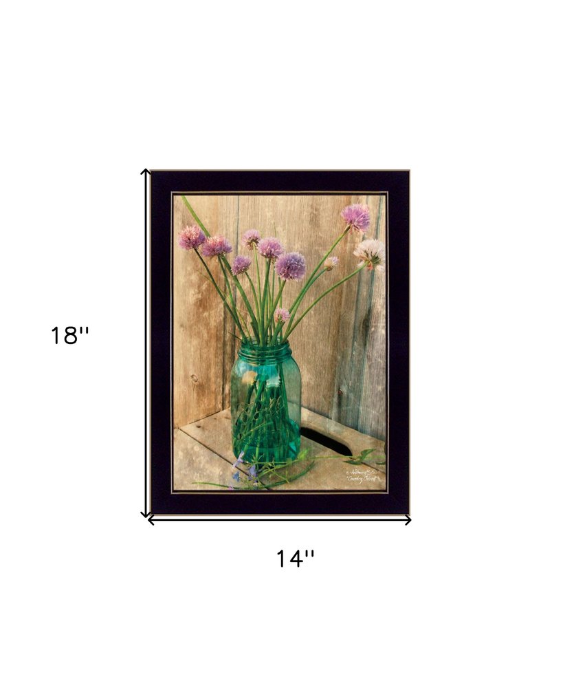 Country Chives 3 Black Framed Print Wall Art — view 4