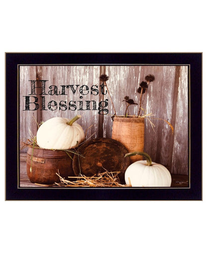 Harvest Blessings 3 Black Framed Print Kitchen Wall Art HomeRoots