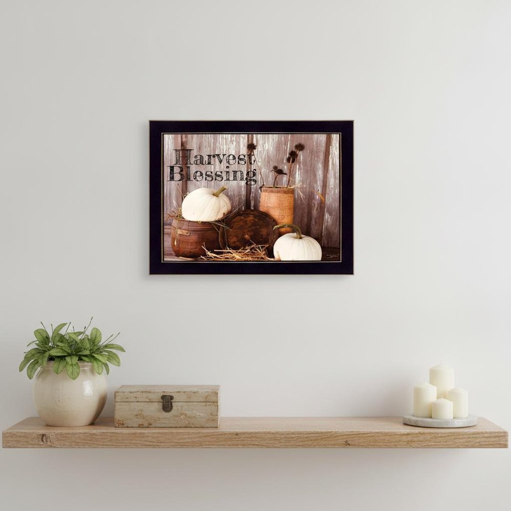 Harvest Blessings 3 Black Framed Print Kitchen Wall Art — view 4