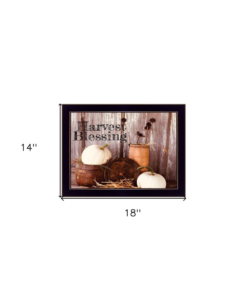 Harvest Blessings 3 Black Framed Print Kitchen Wall Art HomeRoots