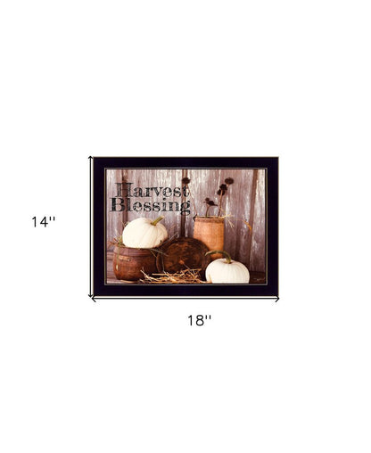 Harvest Blessings 3 Black Framed Print Kitchen Wall Art HomeRoots
