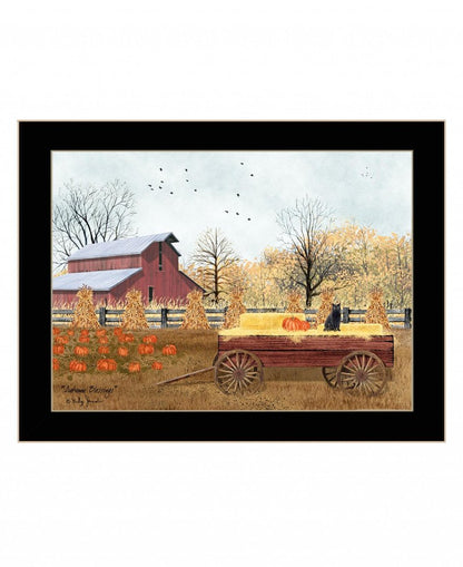 Autumn Blessings 3 Black Framed Print Wall Art HomeRoots