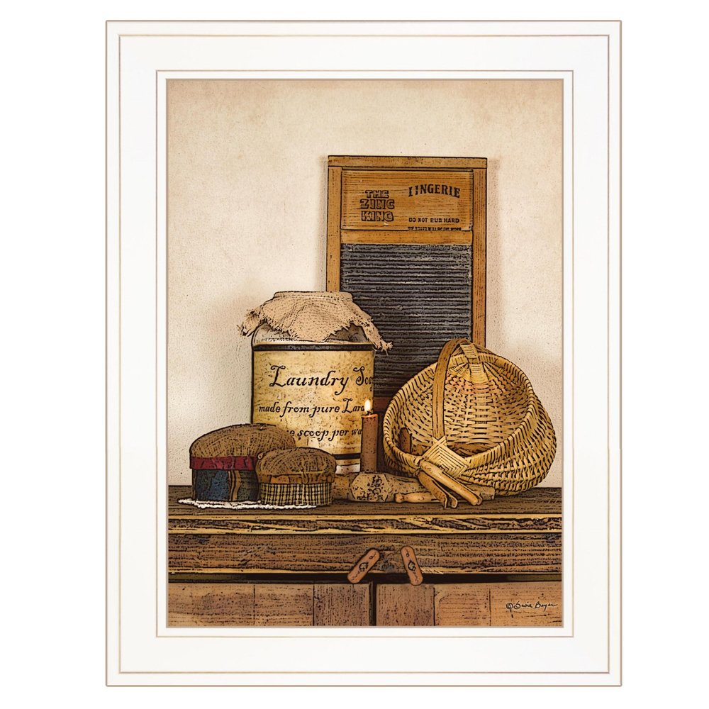 Laundry Soap 1 White Framed Print Bathroom Wall Art — view 2
