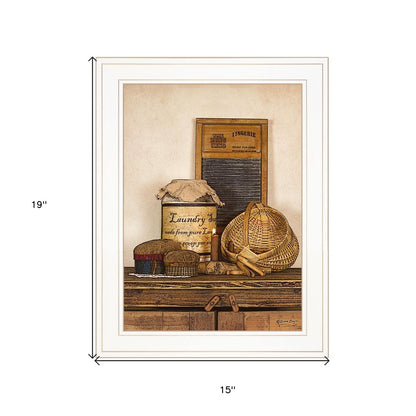 Laundry Soap 1 White Framed Print Bathroom Wall Art HomeRoots