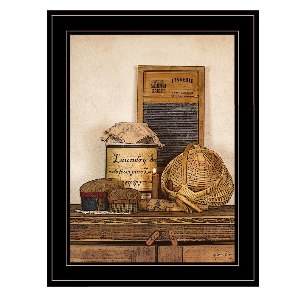 Laundry Soap 2 Black Framed Print Bathroom Wall Art — view 1