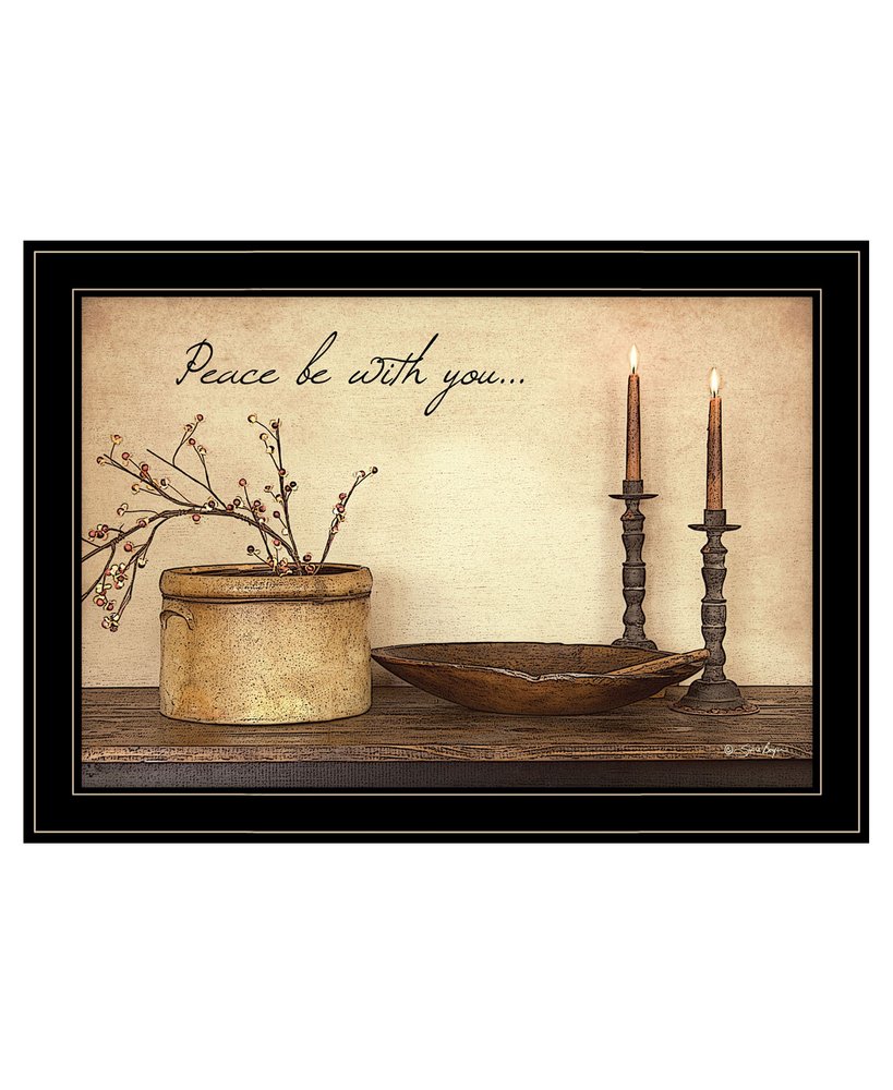 Peace Be with You Black Framed Print Wall Art HomeRoots