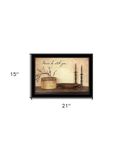 Peace Be with You Black Framed Print Wall Art HomeRoots